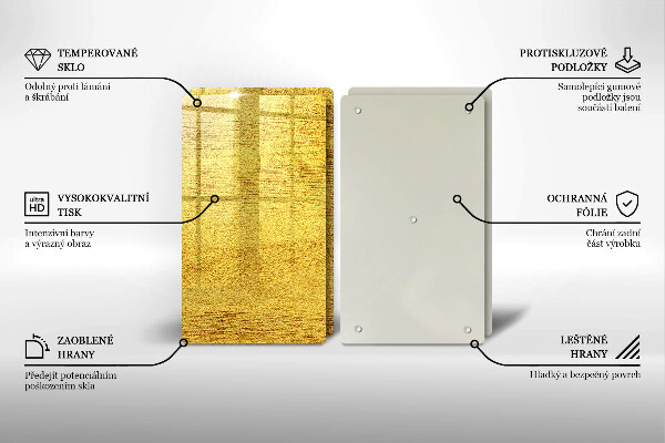 Skleněná deska za sporák Žlutá abstrakce