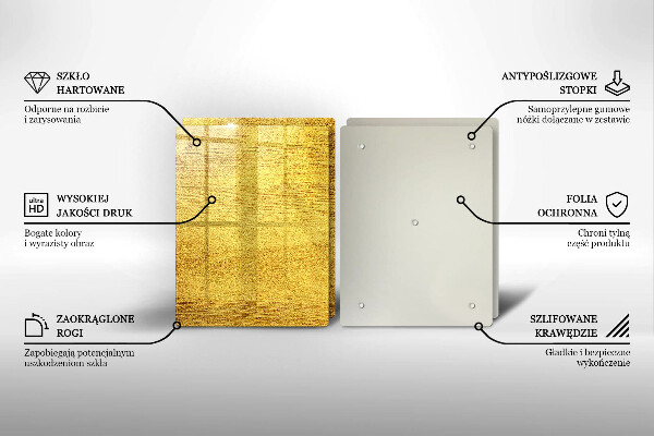 Skleněná deska za sporák Žlutá abstrakce