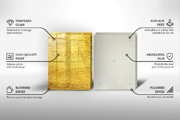 Skleněná deska za sporák Žlutá abstrakce