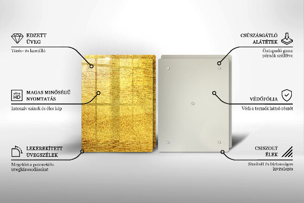 Skleněná deska za sporák Žlutá abstrakce
