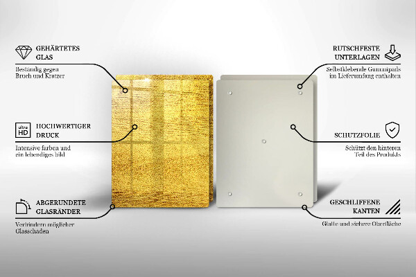 Skleněná deska za sporák Žlutá abstrakce