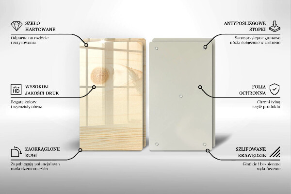 Skleněná deska za sporák Dřevěné prkno