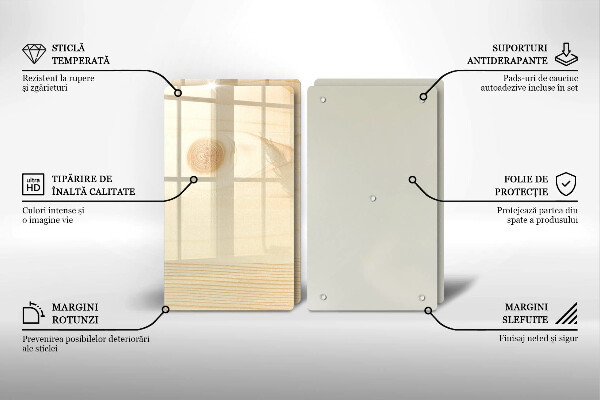 Skleněná deska za sporák Dřevěné prkno