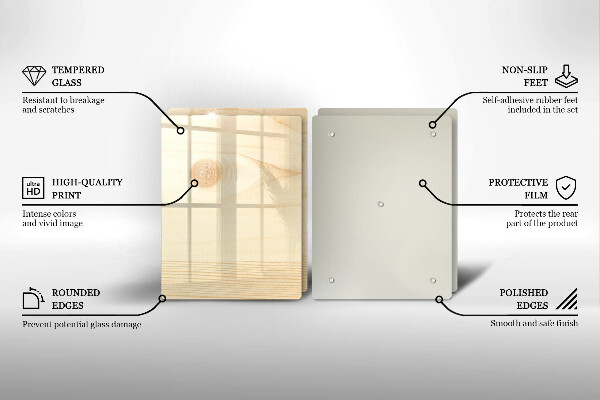 Skleněná deska za sporák Dřevěné prkno