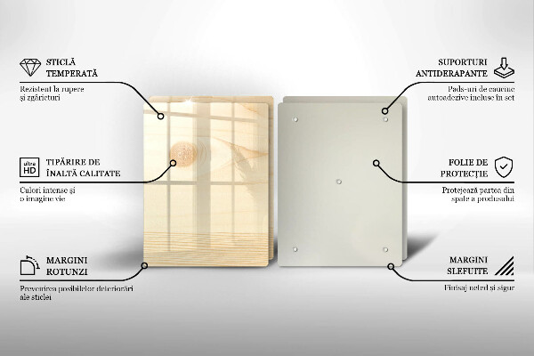 Skleněná deska za sporák Dřevěné prkno