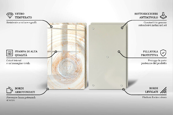 Skleněná deska za sporák Textura dřeva