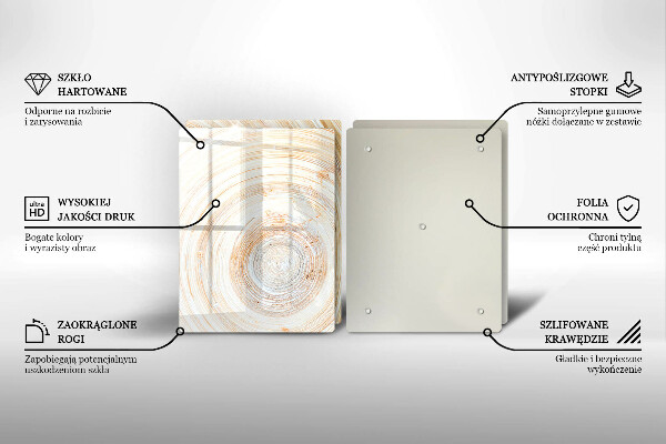 Skleněná deska za sporák Textura dřeva