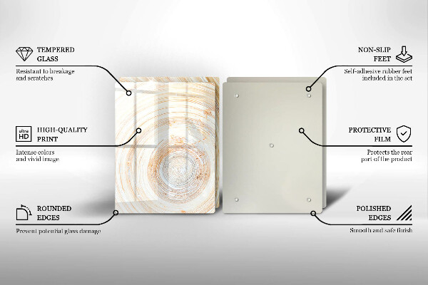 Skleněná deska za sporák Textura dřeva