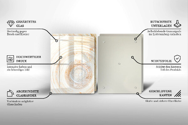 Skleněná deska za sporák Textura dřeva