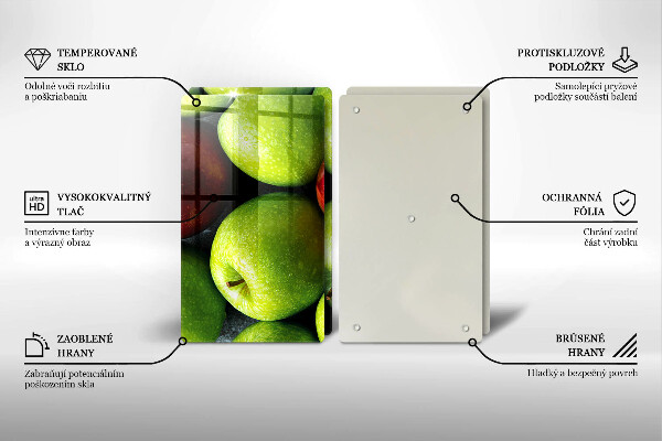 Skleněná deska za sporák Šťavnatá jablka
