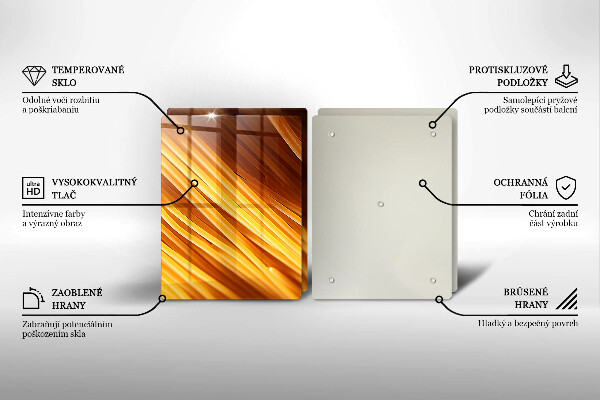 Skleněná deska za sporák Špagetové těstoviny