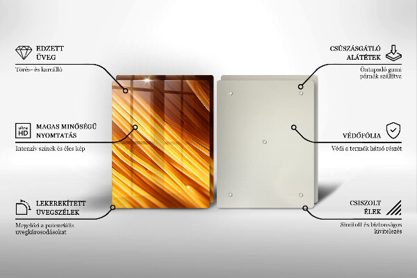 Skleněná deska za sporák Špagetové těstoviny
