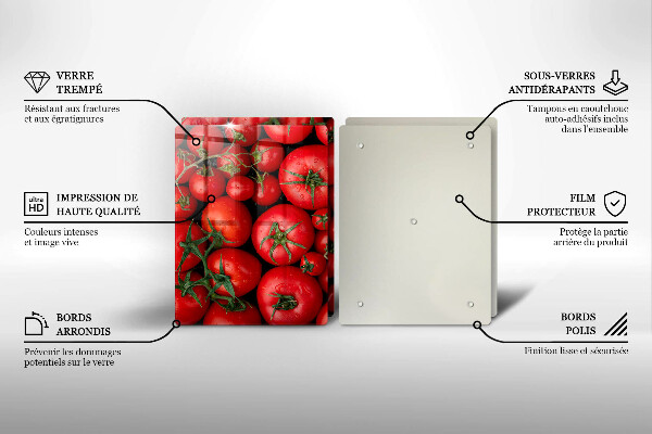 Skleněná deska za sporák Rajčata