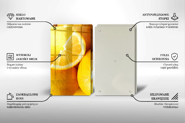 Skleněná deska za sporák Šťavnaté citrony