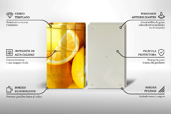 Skleněná deska za sporák Šťavnaté citrony