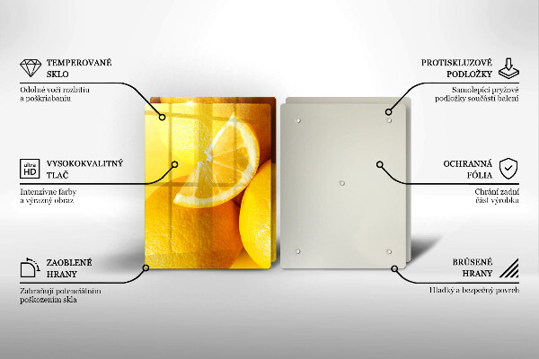 Skleněná deska za sporák Šťavnaté citrony
