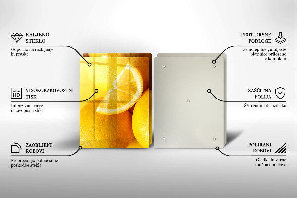Skleněná deska za sporák Šťavnaté citrony