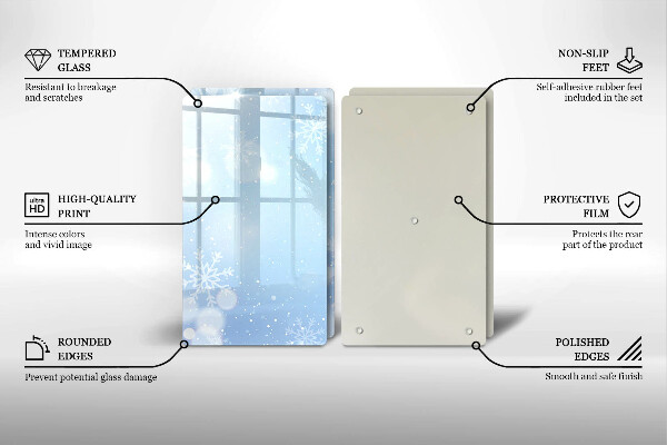 Skleněná deska za sporák Zimní textura