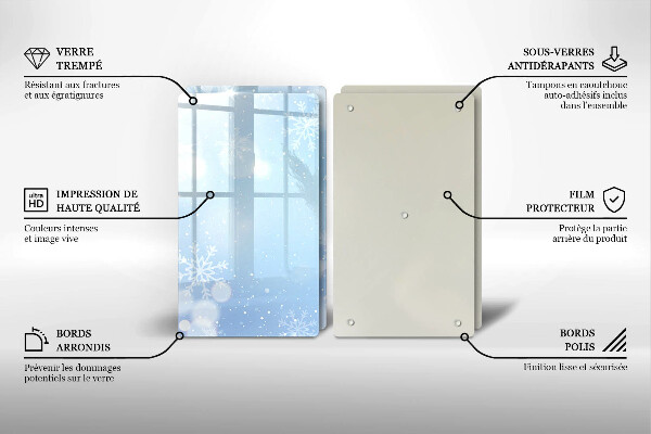 Skleněná deska za sporák Zimní textura