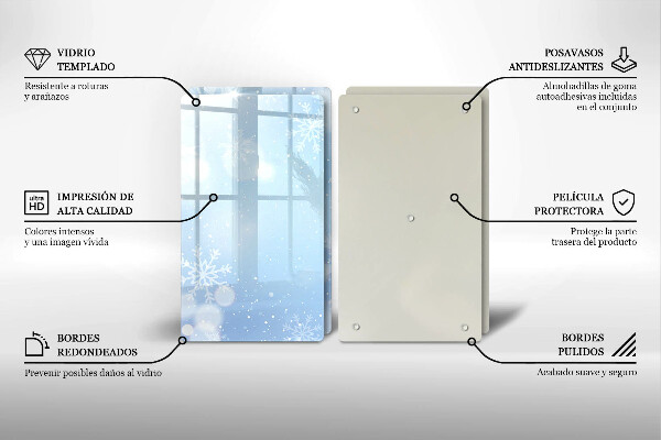 Skleněná deska za sporák Zimní textura