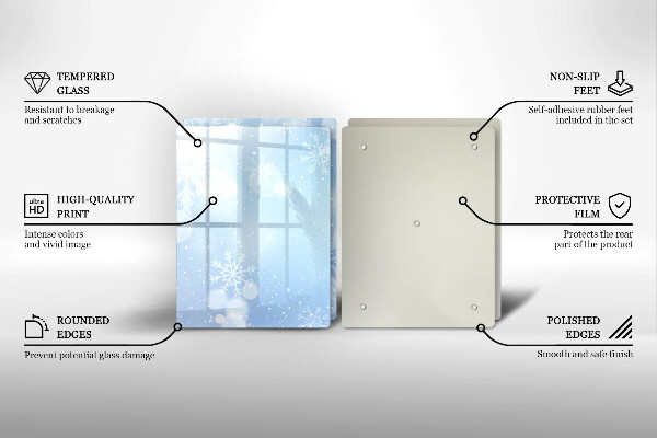 Skleněná deska za sporák Zimní textura