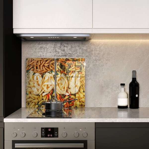 Skleněná deska za sporák Různé druhy těstovin