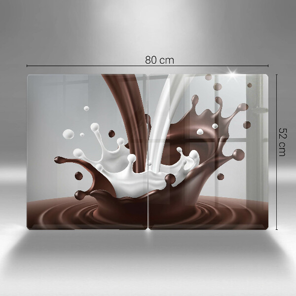 Skleněná deska za sporák Mléko a čokoláda