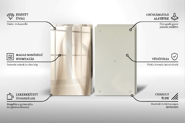 Skleněná deska za sporák Smetanová zmrzlina