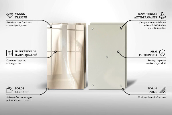 Skleněná deska za sporák Smetanová zmrzlina