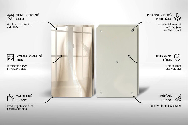 Skleněná deska za sporák Smetanová zmrzlina