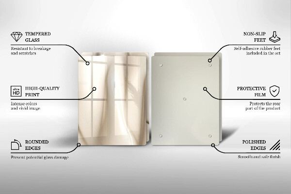 Skleněná deska za sporák Smetanová zmrzlina