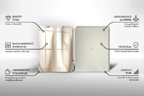 Skleněná deska za sporák Smetanová zmrzlina