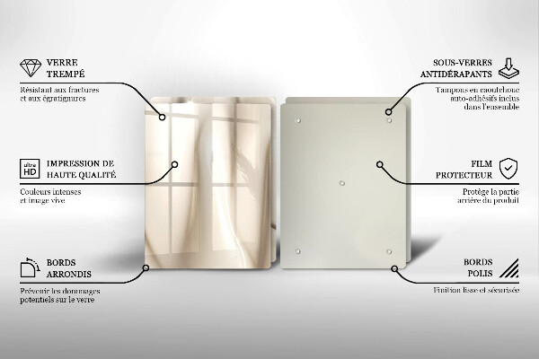 Skleněná deska za sporák Smetanová zmrzlina