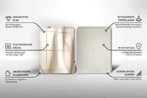 Skleněná deska za sporák Smetanová zmrzlina