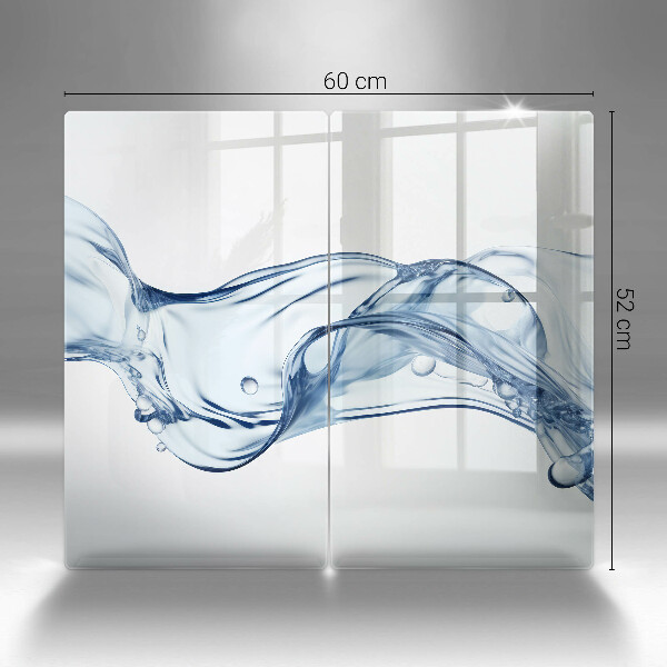 Skleněná deska za sporák Křišťálová voda