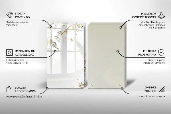 Skleněná deska za sporák Zimní dekorace