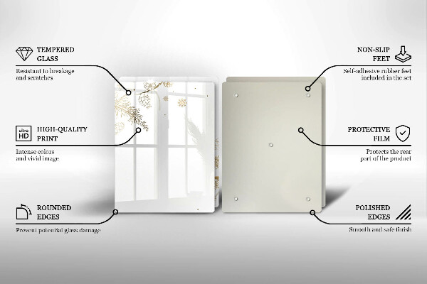 Skleněná deska za sporák Zimní dekorace