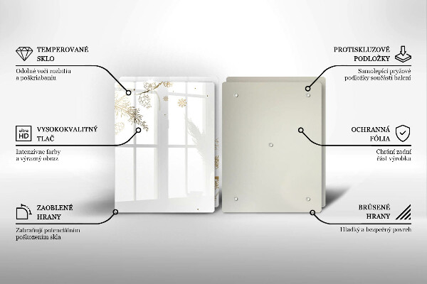 Skleněná deska za sporák Zimní dekorace