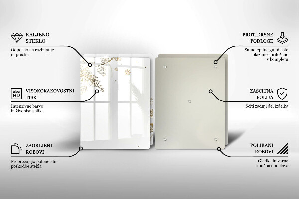 Skleněná deska za sporák Zimní dekorace