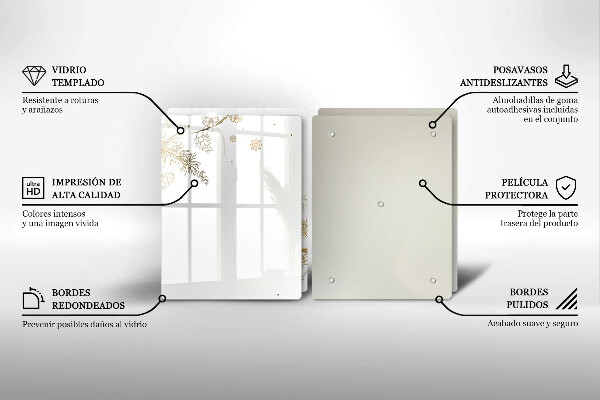 Skleněná deska za sporák Zimní dekorace