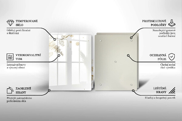 Skleněná deska za sporák Zimní dekorace