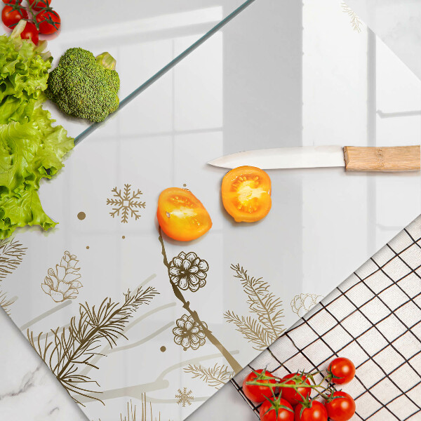 Skleněná deska za sporák Zimní dekorace