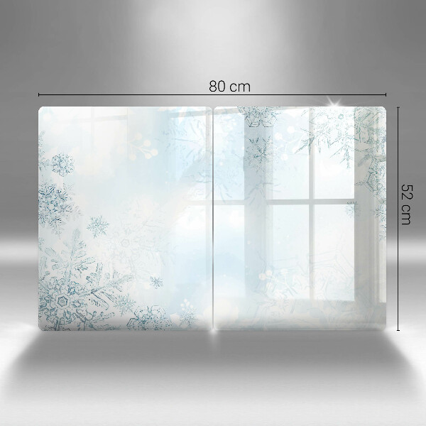 Skleněná deska za sporák Sněhová vločka