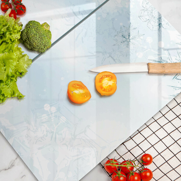 Skleněná deska za sporák Sněhová vločka