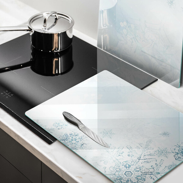 Skleněná deska za sporák Sněhová vločka