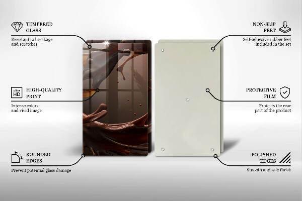 Sklo za varnou desku Tekutá čokoláda