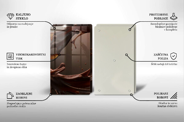 Sklo za varnou desku Tekutá čokoláda