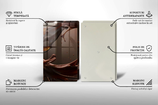 Sklo za varnou desku Tekutá čokoláda