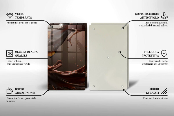 Sklo za varnou desku Tekutá čokoláda