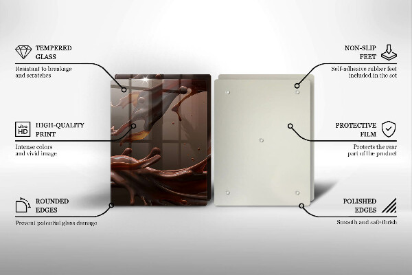 Sklo za varnou desku Tekutá čokoláda